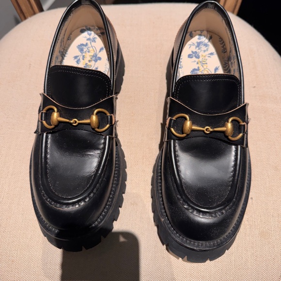 Gucci Shoes - Gucci Cordovan Lux lug sole women’s Loafers. Dust bags and original box.